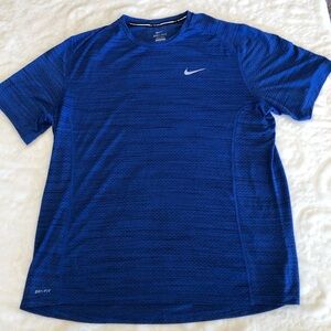 Nike Running Dri-Fit Men's Short Sleeve Blue Tee Size XL